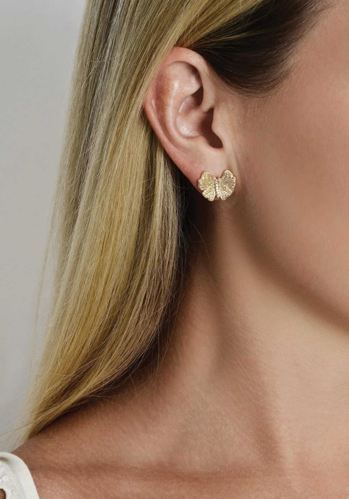 Butterfly Stud Gold Earrings - Robert's-Anabel Aram-Robert's