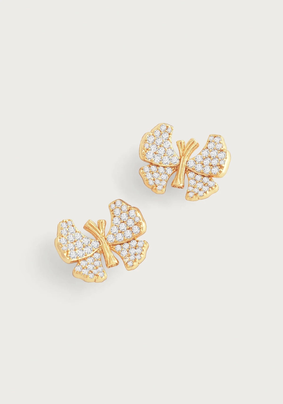 Butterfly White Pavé Stud Earrings - Robert's-Anabel Aram-Robert's