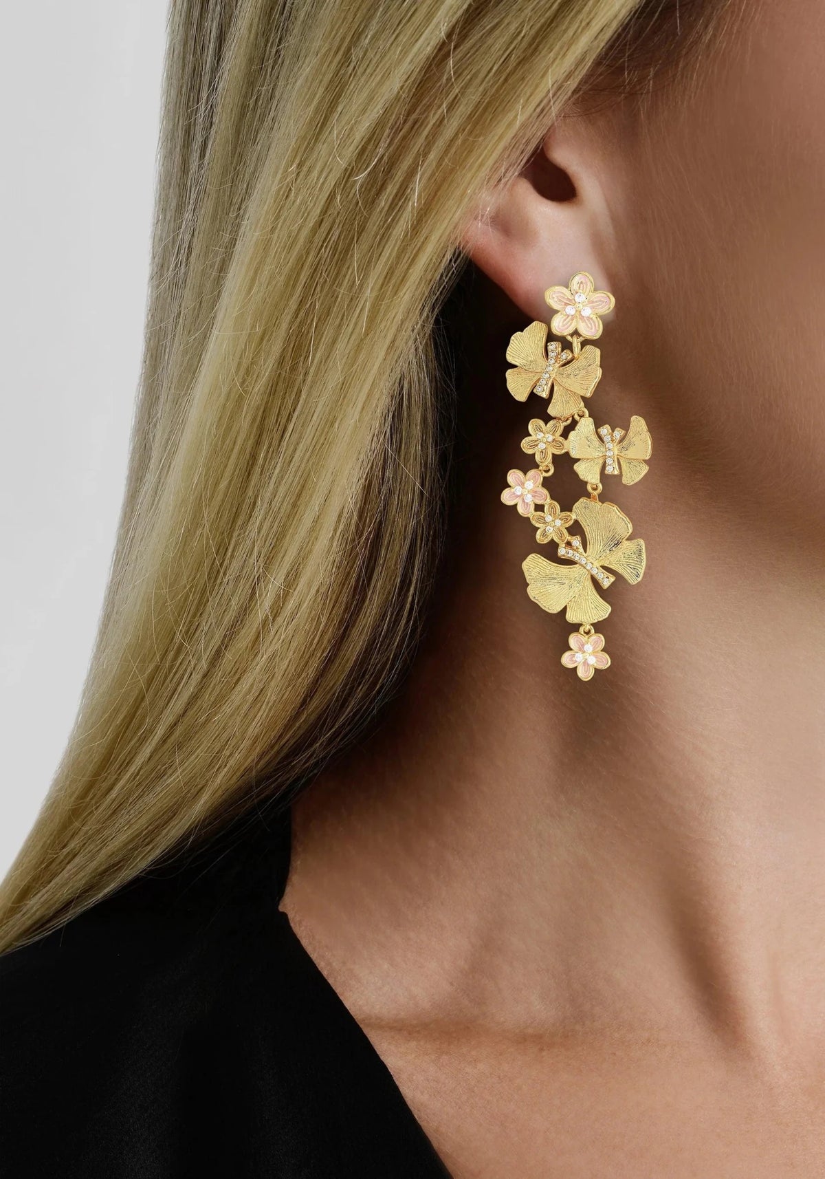 Butterfly With Flowers Dangle Earrings - Robert's-Anabel Aram-Robert's