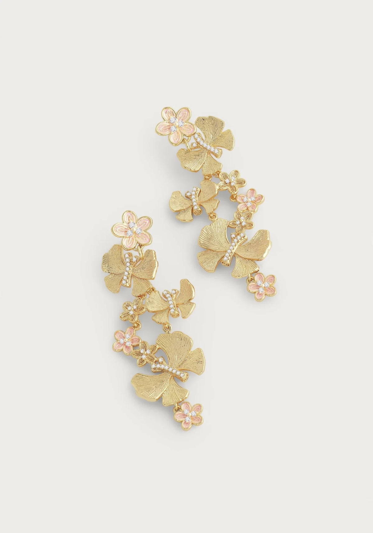 Butterfly With Flowers Dangle Earrings - Robert's-Anabel Aram-Robert's