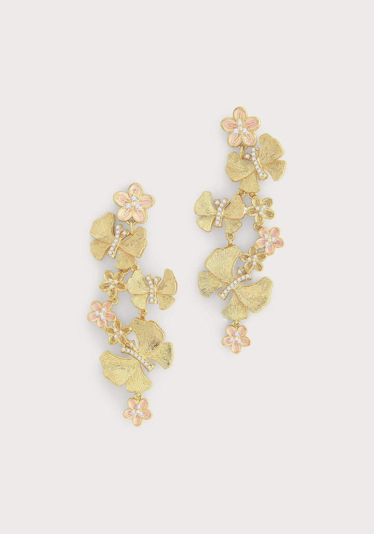 Butterfly With Flowers Dangle Earrings - Robert's-Anabel Aram-Robert's
