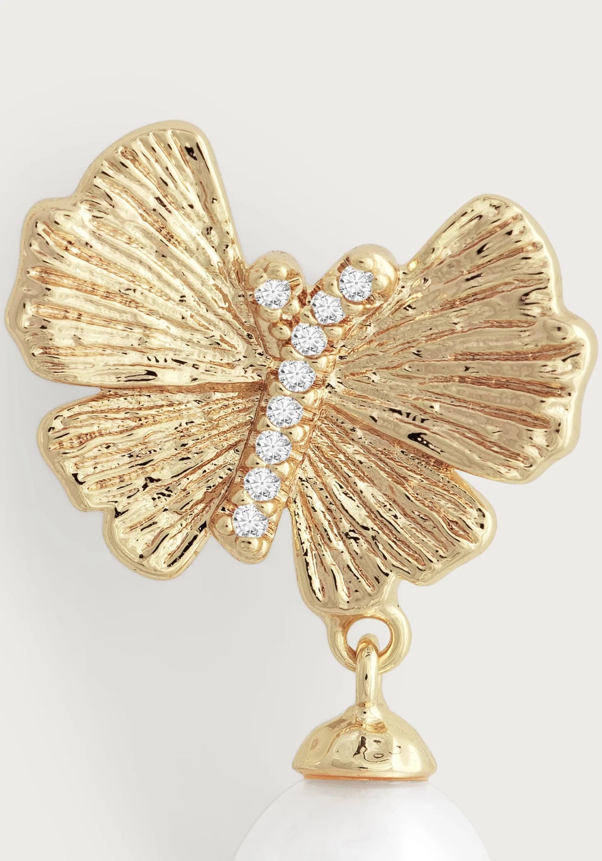 Butterfly With Pearl Drop Earrings - Robert's-Anabel Aram-Robert's