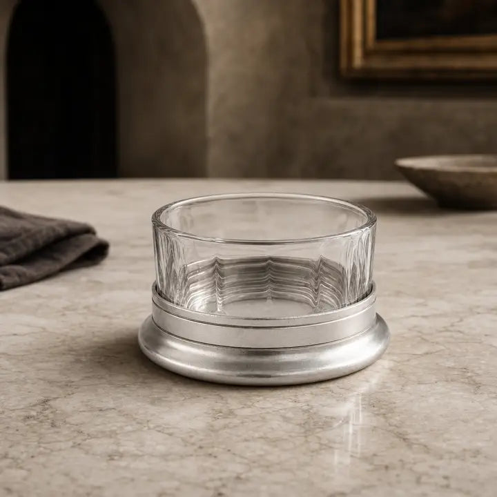 Nut Bowl Hatched Glass