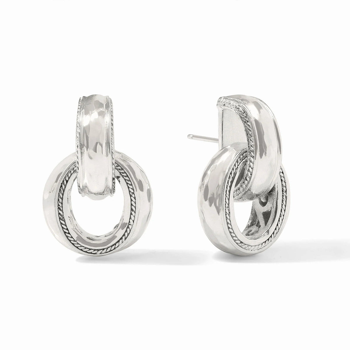 Cannes Doorknocker Earring Silver - Robert's-Julie Vos-Robert's