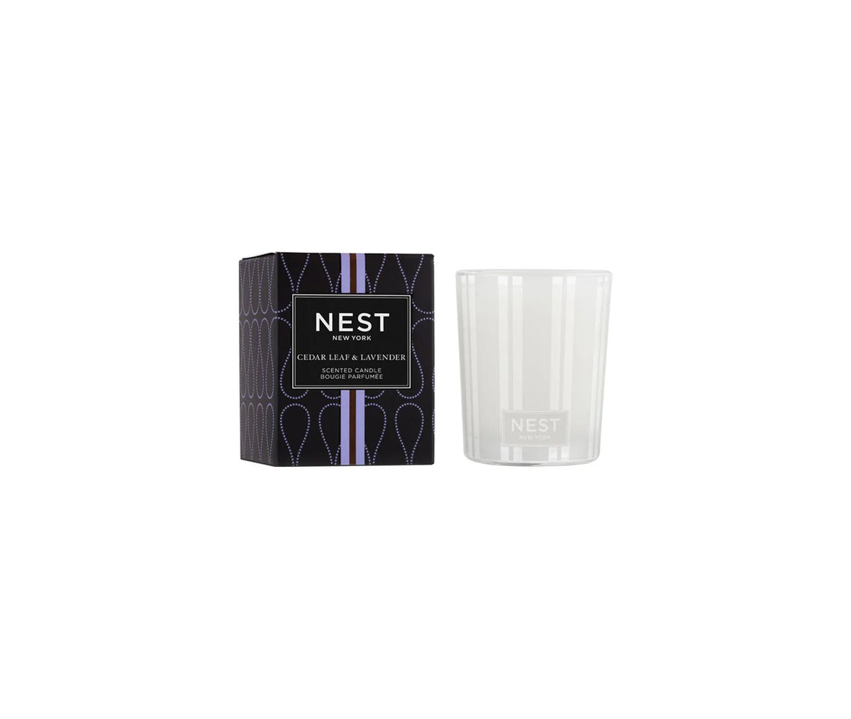 Cedar Leaf & Lavender Votive Candle - Robert's-NEST New York-Robert's
