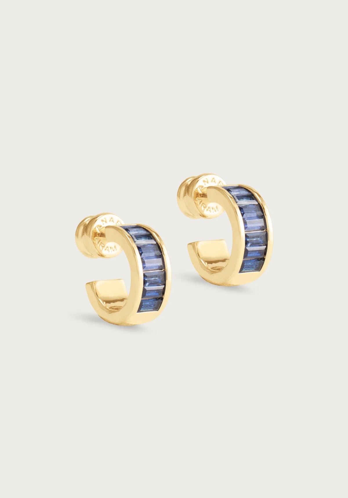 Anabel Aram-Celeste Huggie Hoops, Blue - Robert's