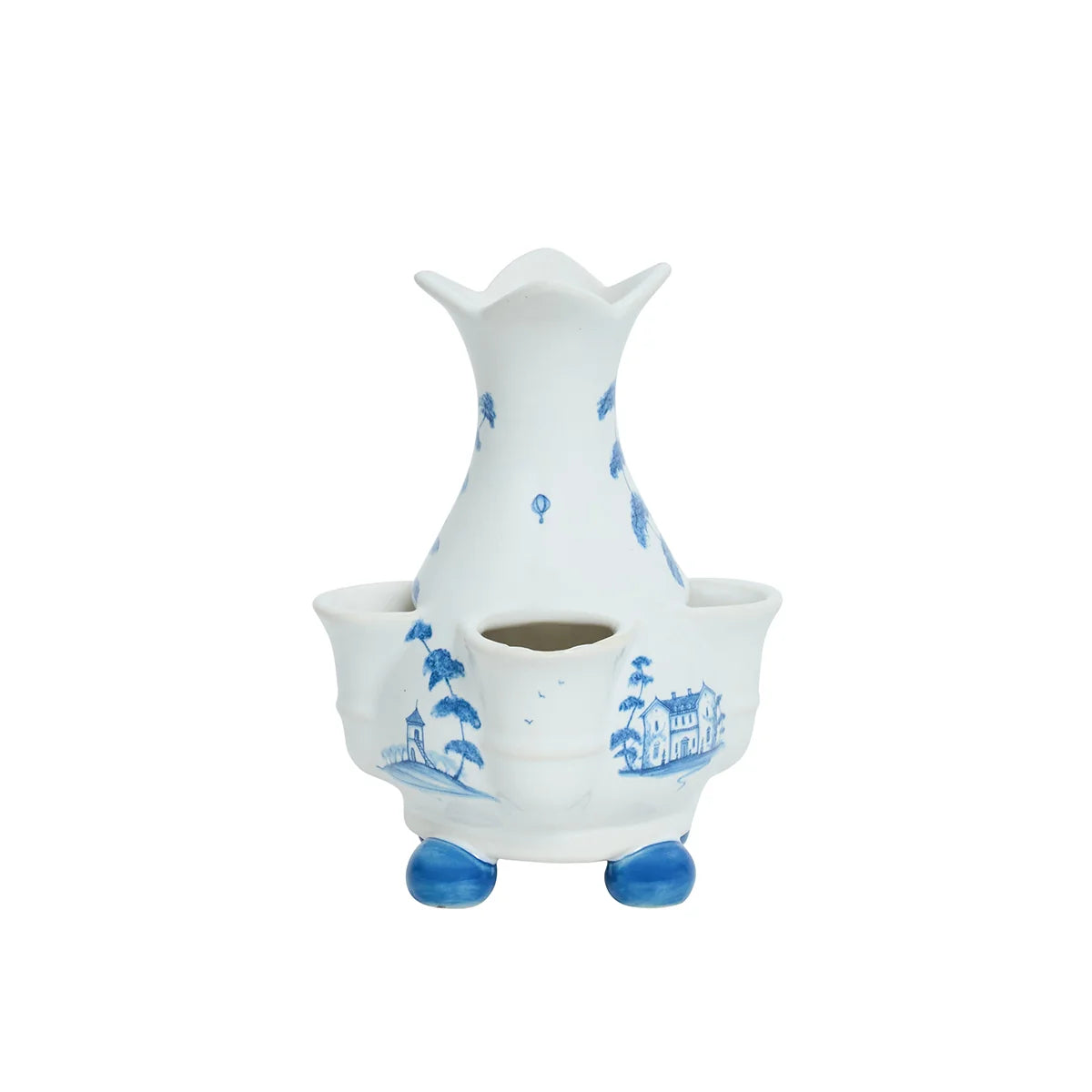 Country Estate  6" Tulipiere Vase - Delft Blue