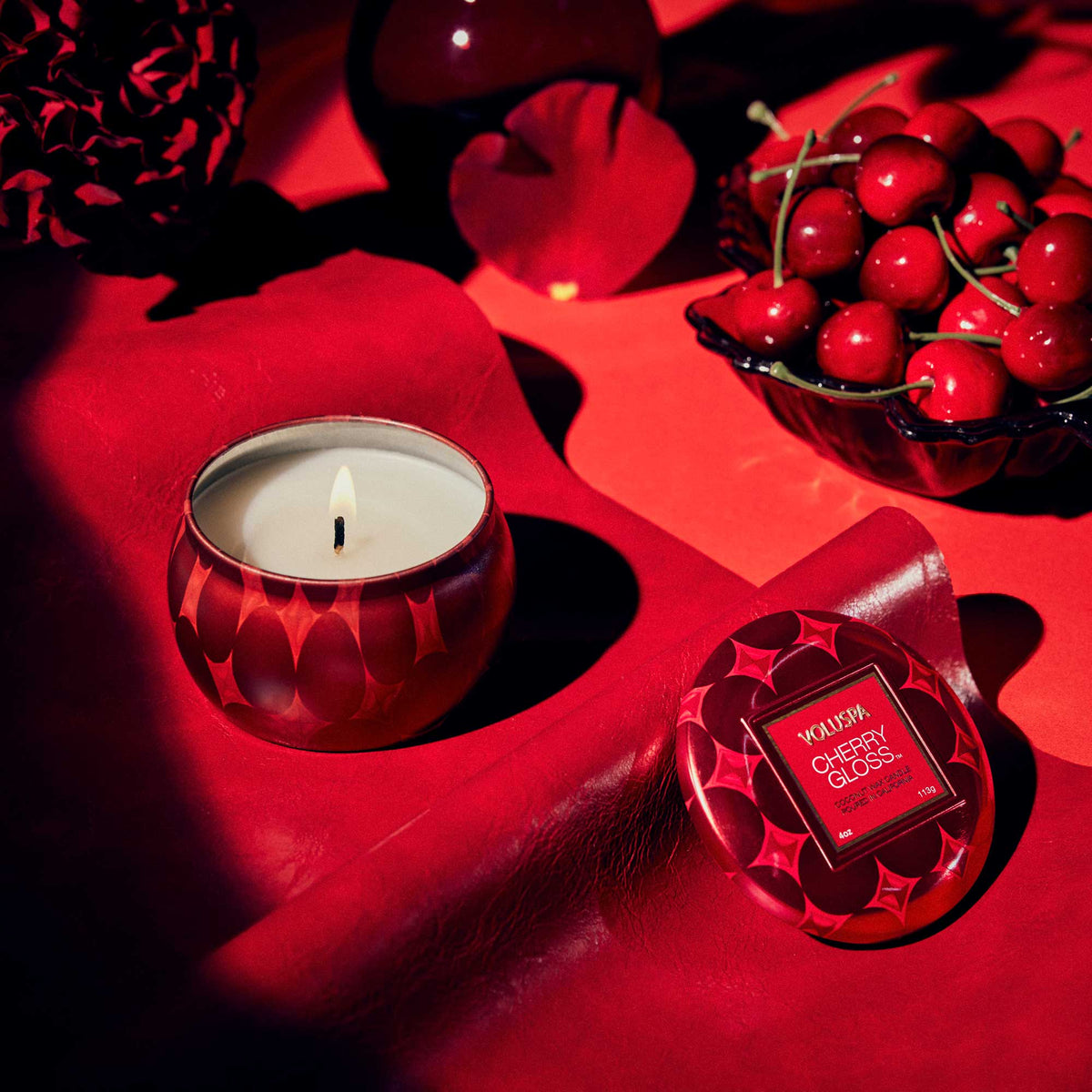 Cherry Gloss Mini Tin Candle - Robert's-VOLUSPA-Robert's