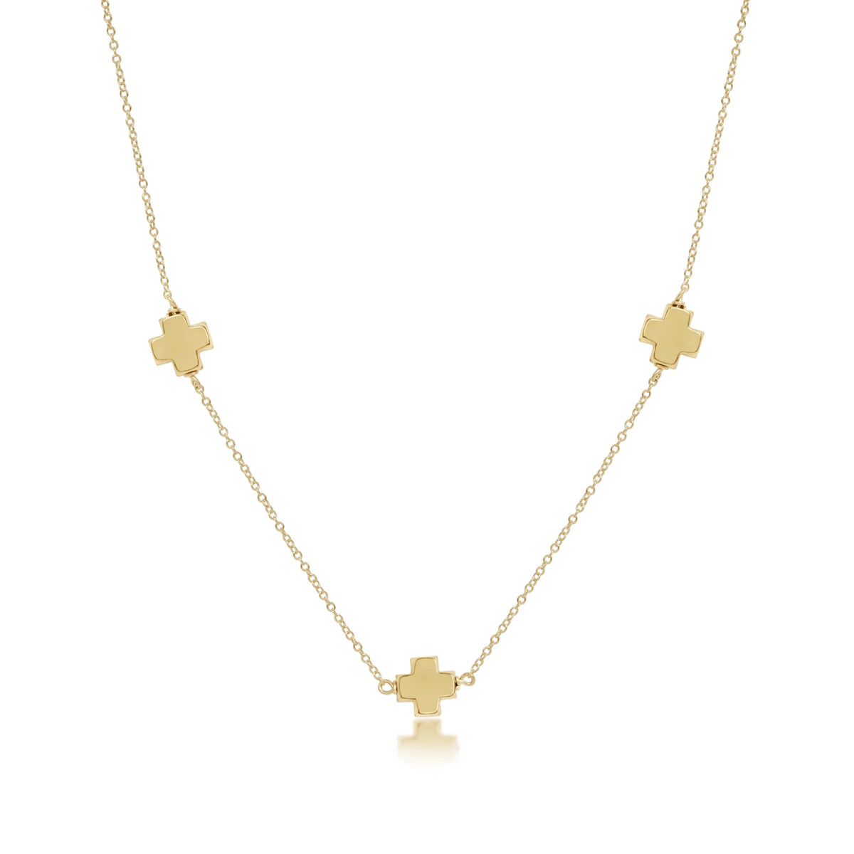 choker beaded - classic gold 3mm - signature cross gold charm - Robert's-enewton-Robert's