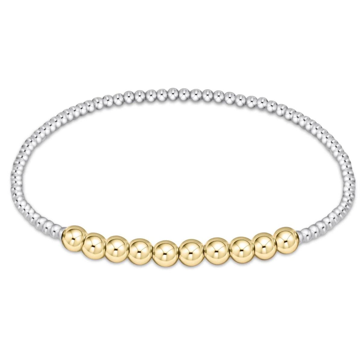 Classic Beaded Bliss 2mm Bead Bracelet - 4mm - Mixed Metal - Robert's-enewton-Robert's