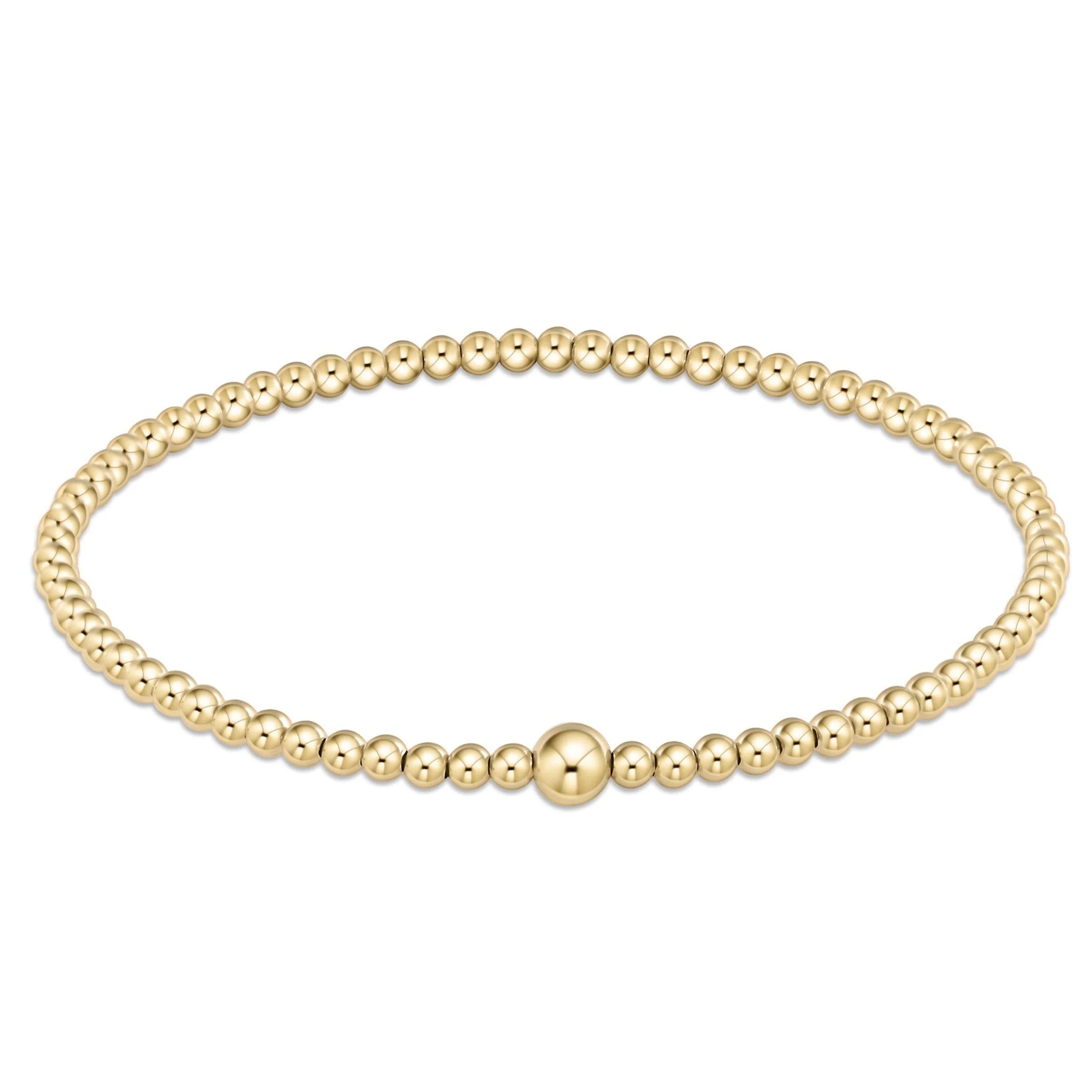 classic gold 4mm bead bangle