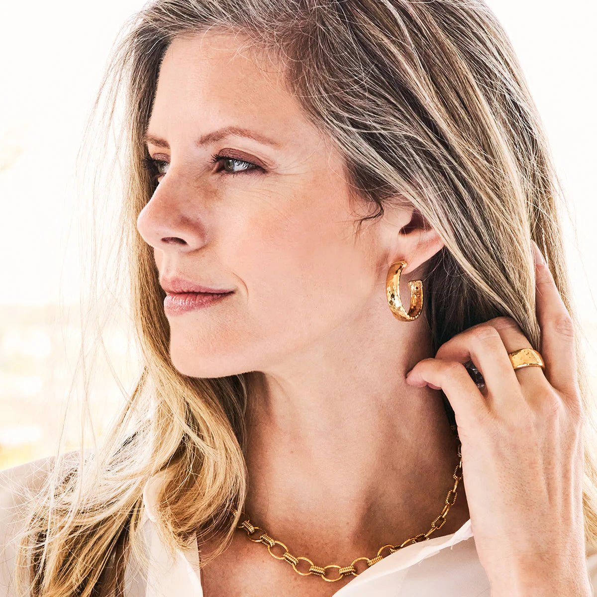 Cleopatra Classic Hoop Earrings - Gold - Robert's-Capucine De Wulf-Robert's