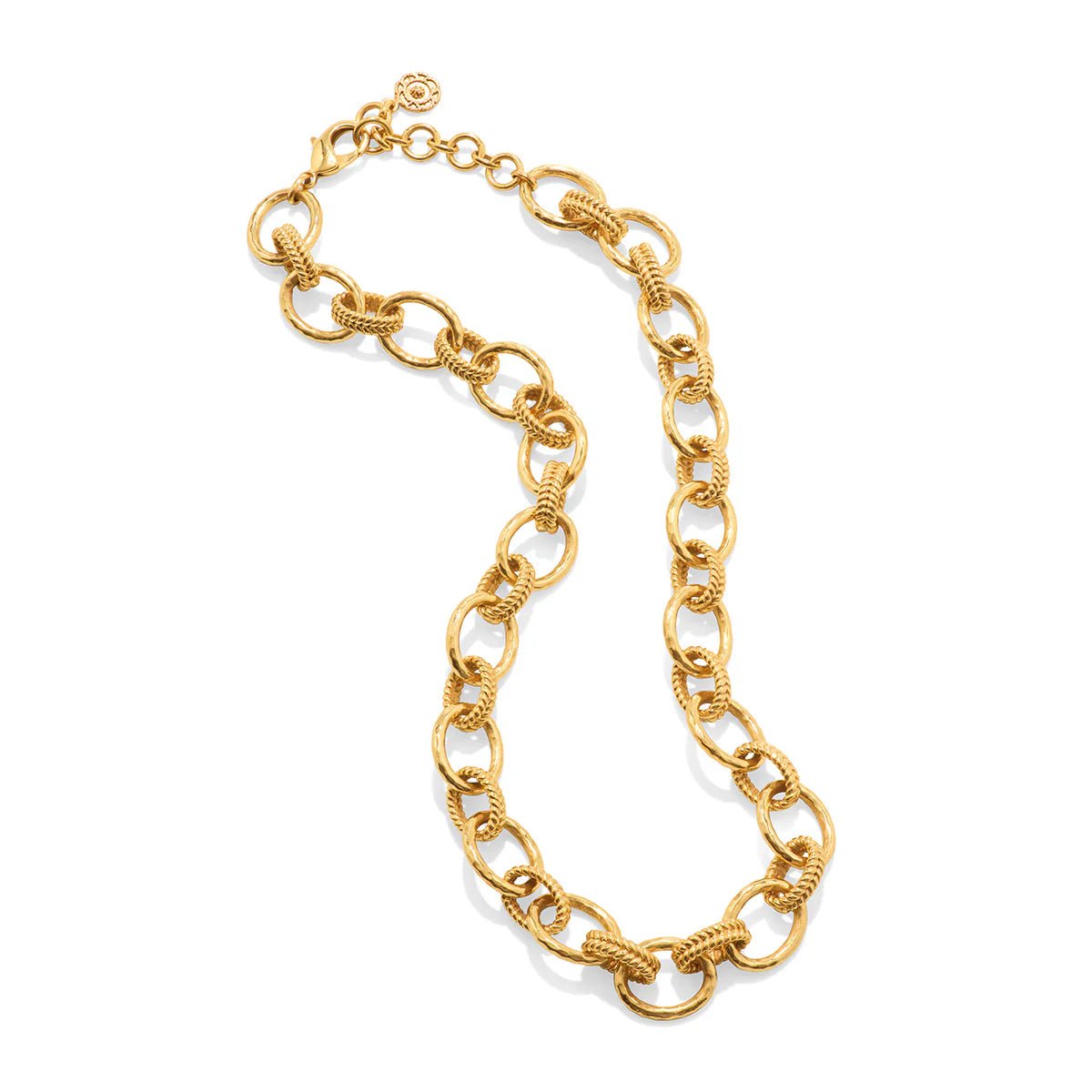 Cleopatra Regal Link Necklace, 16"+2" - Gold - Robert's-Capucine De Wulf-Robert's