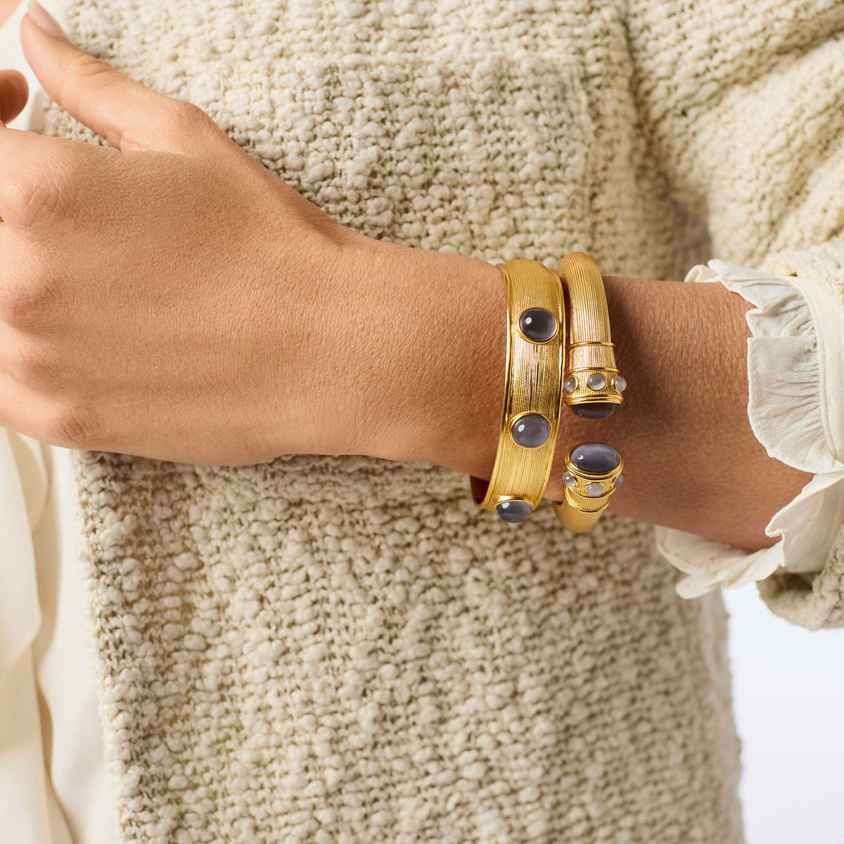 Cobblestone Stone Hinge Bangle - Robert's-Julie Vos-Robert's