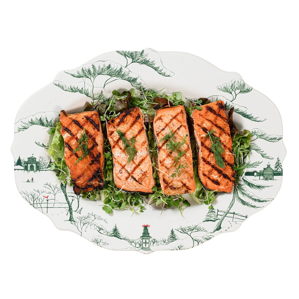 Country Estate Winter Frolic 18" Platter - Evergreen - Robert's-Juliska-Robert's