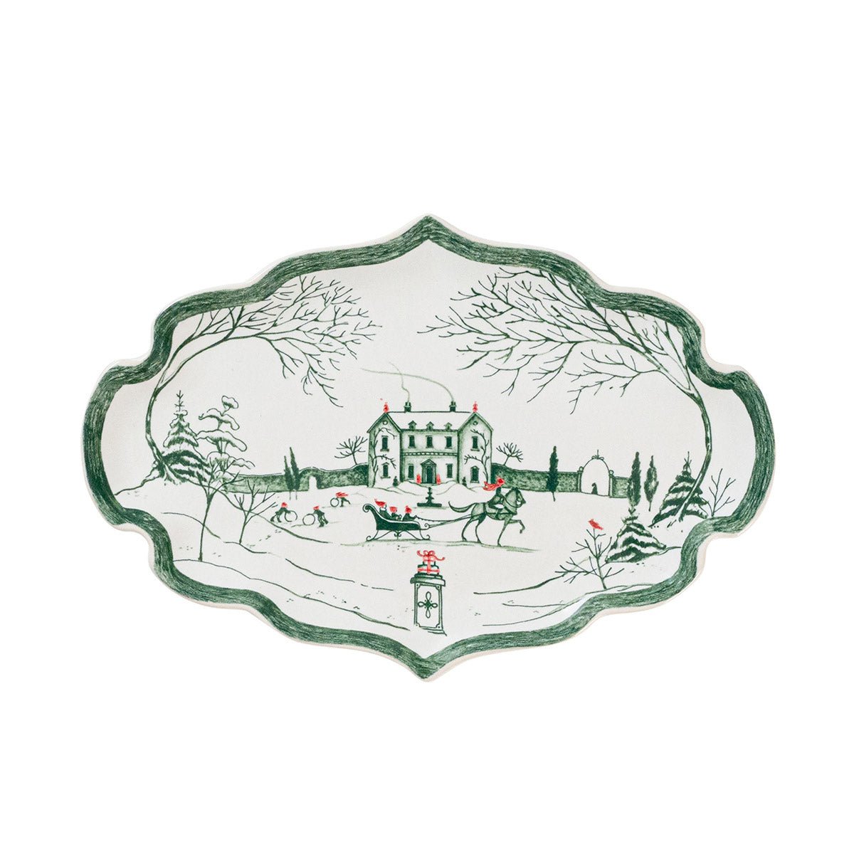 Country Estate Winter Frolic 7" Tray- Evergreen - Robert's-Juliska-Robert's