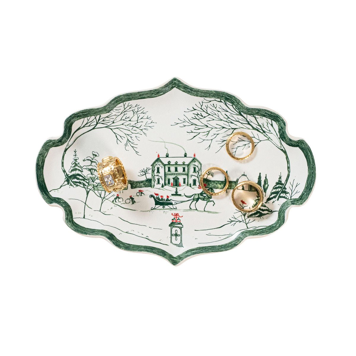 Country Estate Winter Frolic 7" Tray- Evergreen - Robert's-Juliska-Robert's