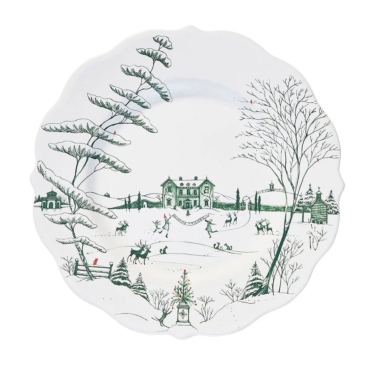 Country Estate Winter Frolic Dinner Plate - Evergreen - Robert's-Juliska-Robert's