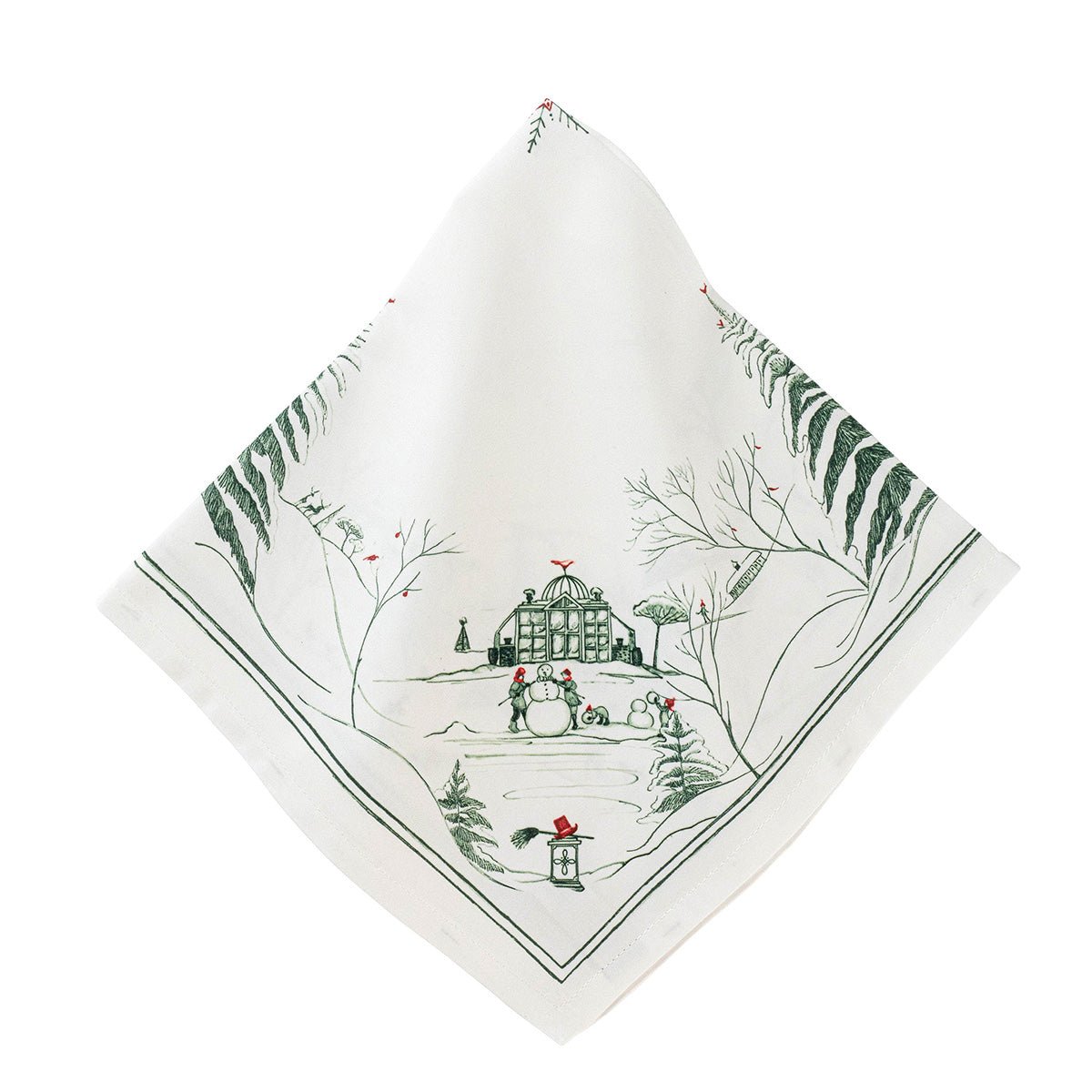 Country Estate Winter Frolic Napkin - Evergreen S/4 - Robert's-Juliska-Robert's