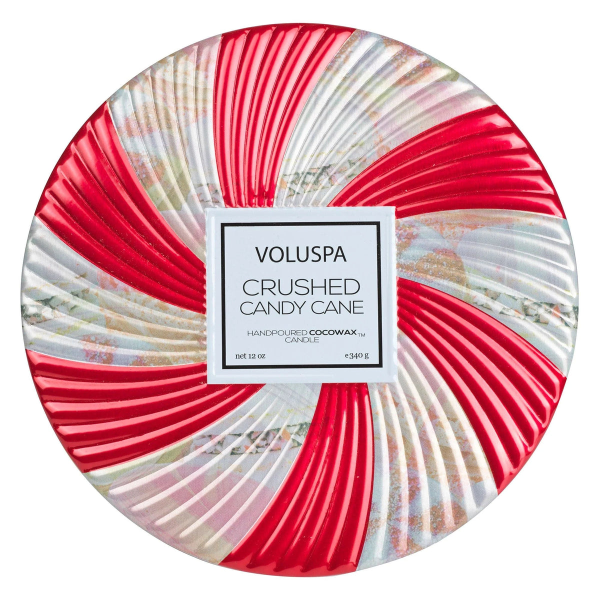 Crushed Candy Cane 3 Wick Tin Candle - Robert's-VOLUSPA-Robert's