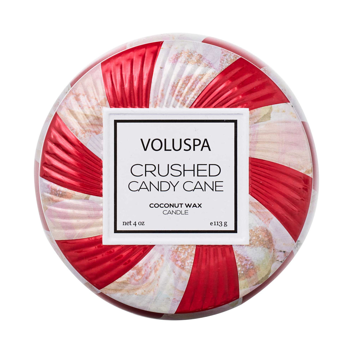 Crushed Candy Cane Mini Tin Candle - Robert's-VOLUSPA-Robert's