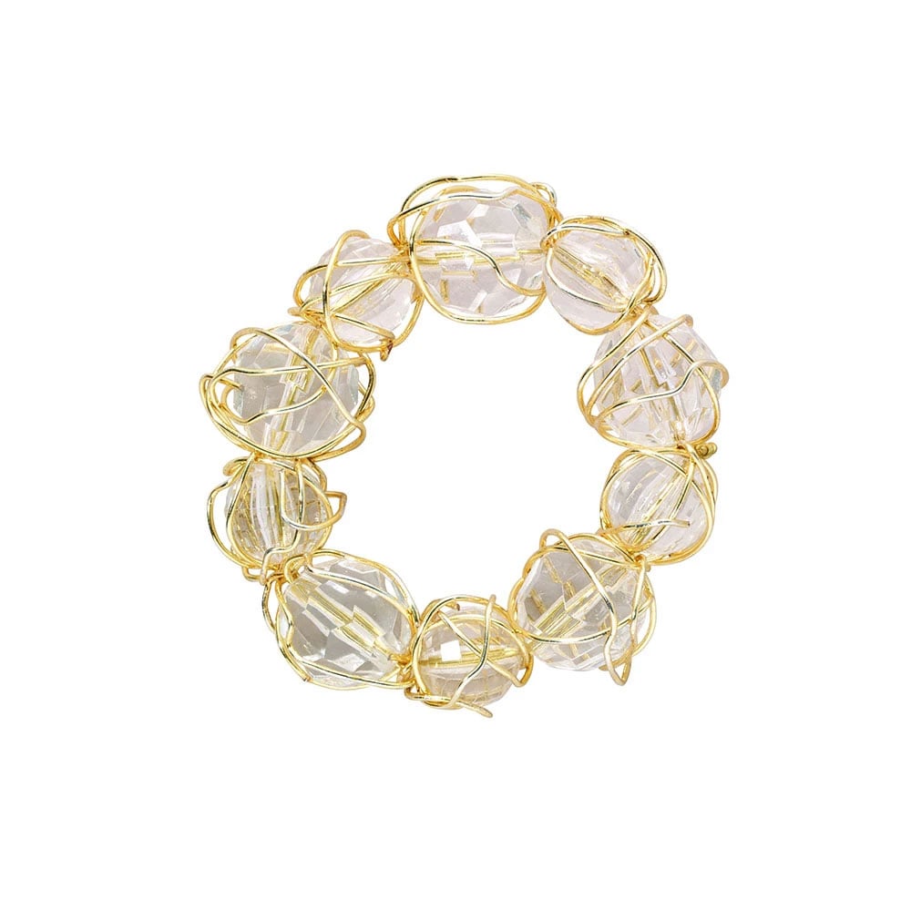 Crystal Baubble Gold Napkin Ring - Robert's-Bodrum-Robert's