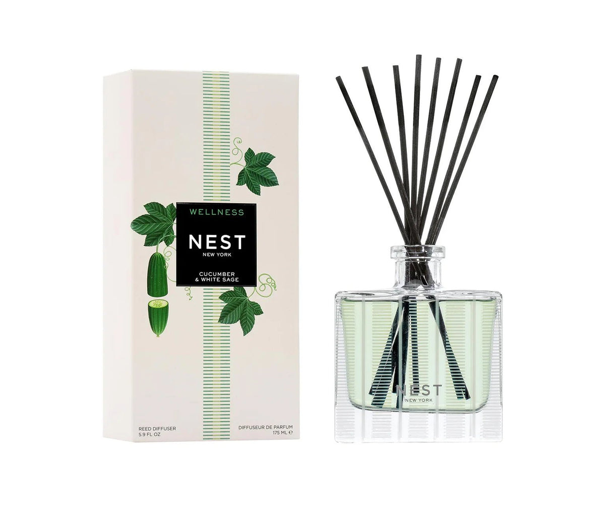 Cucumber & White Sage Reed Diffuser - Robert's-NEST New York-Robert's