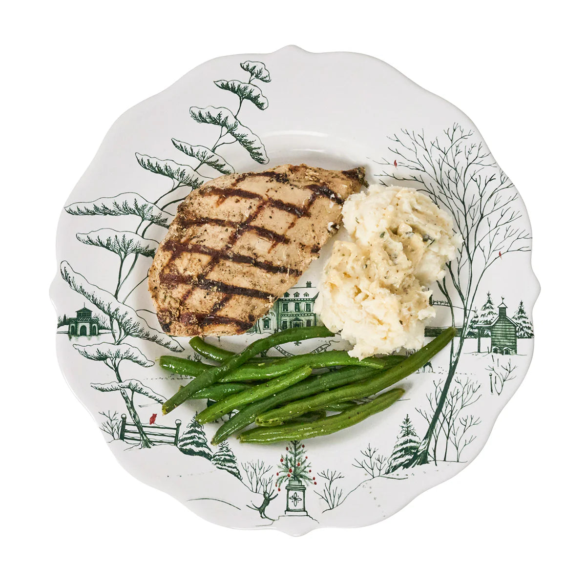 Country Estate Winter Frolic Dinner Plate - Evergreen
