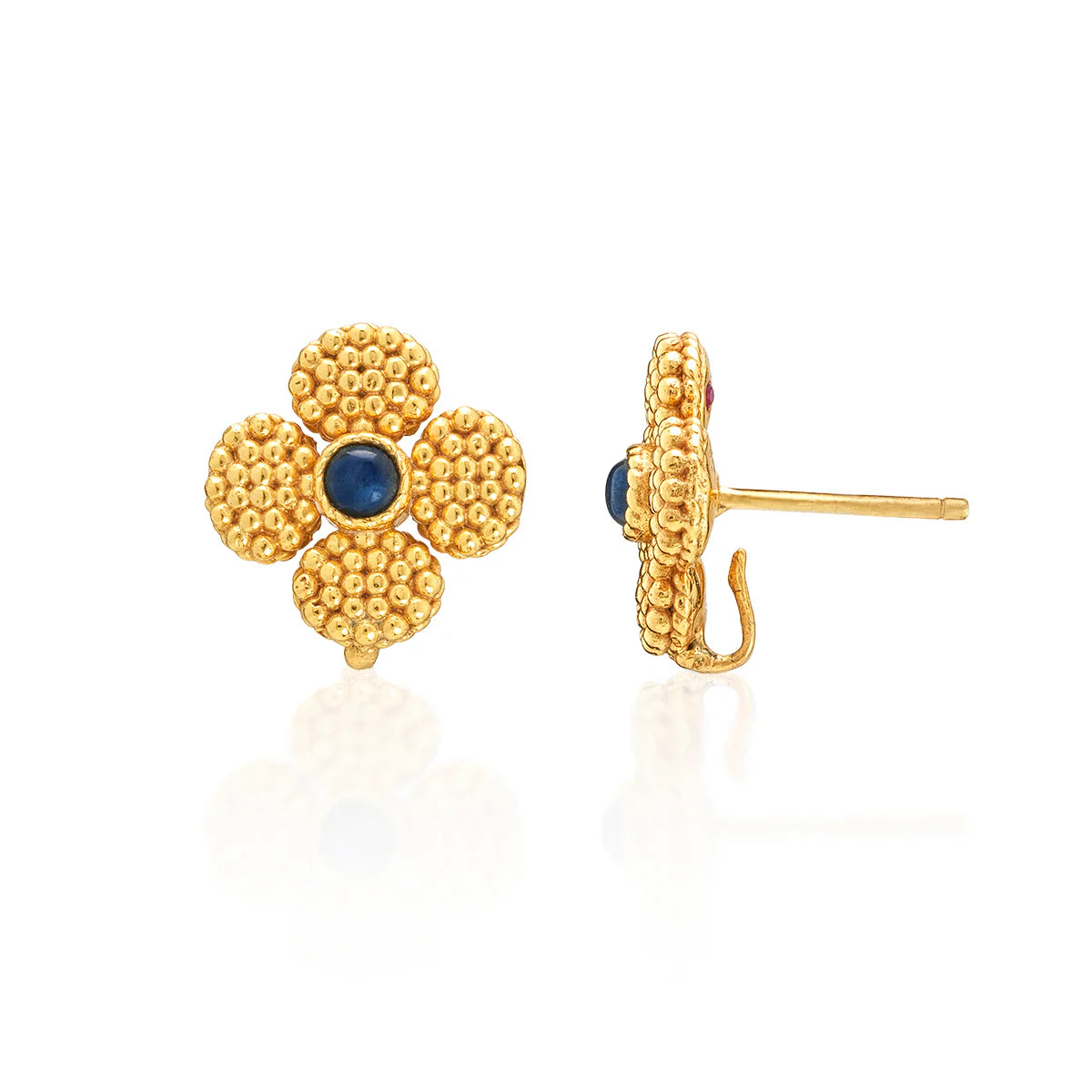 Berry Clover Convertible Duo Earrings - Blue Labradorite