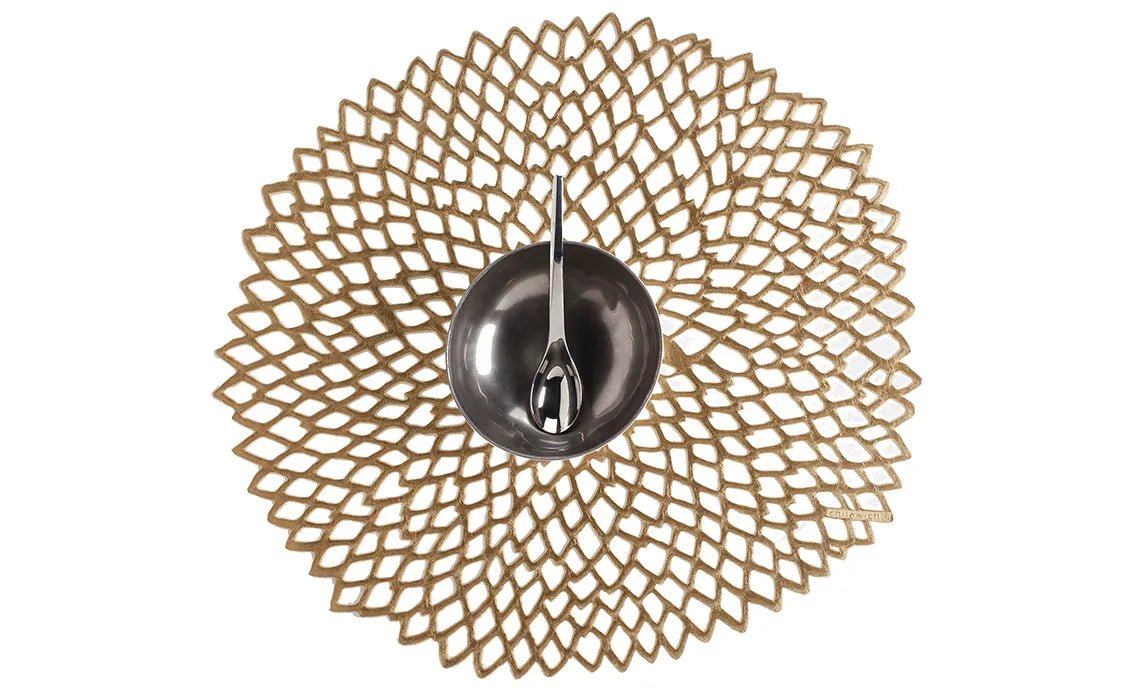 Dahlia Round Placemat - Brass - Robert's-Chilewich-Robert's