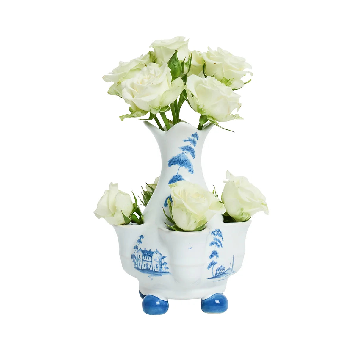 Country Estate  6" Tulipiere Vase - Delft Blue