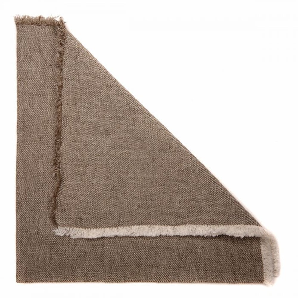 Fringe Edge Tip Napkin - Taupe