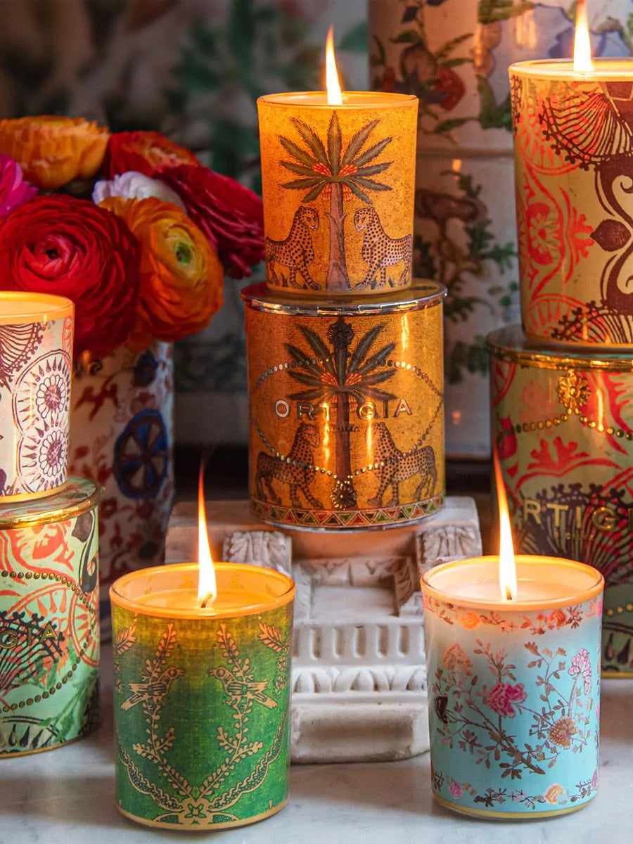Ambra Nera Decorated Candle Small