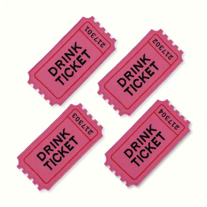 Drink Ticket Cocktail Napkins - Set of 4 - Robert's-House of Gleason-Robert's