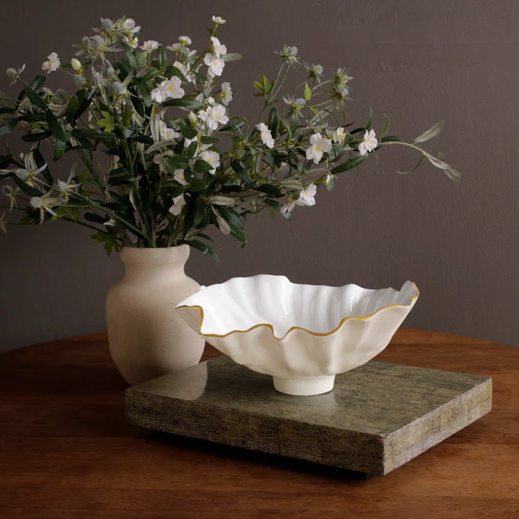 ENCANTO Bloom Medium Bowl (Cream and White) - Robert's-Beatriz Ball Collection-Robert's