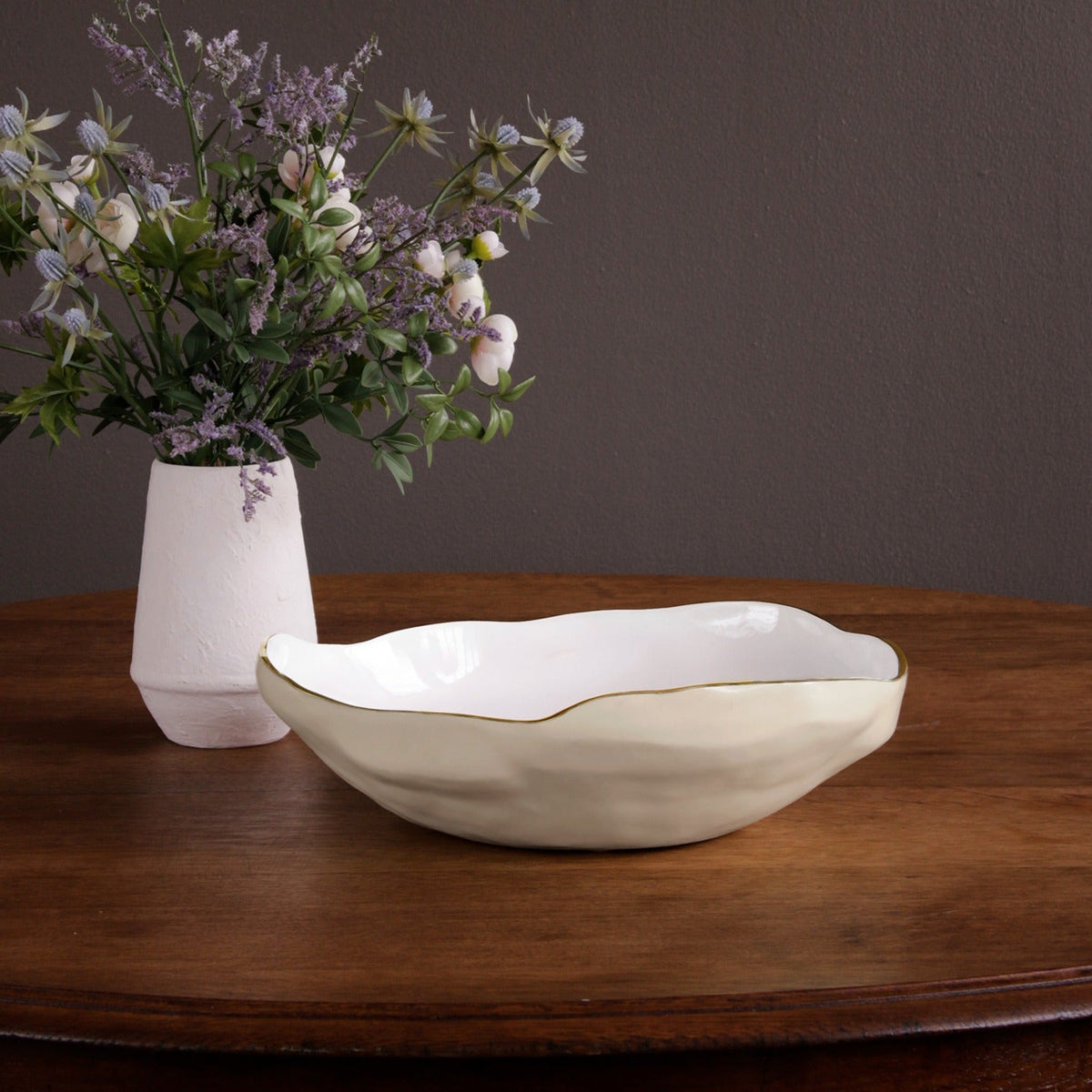 ENCANTO Nuevo Large Bowl (Cream and White) - Robert's-Beatriz Ball Collection-Robert's