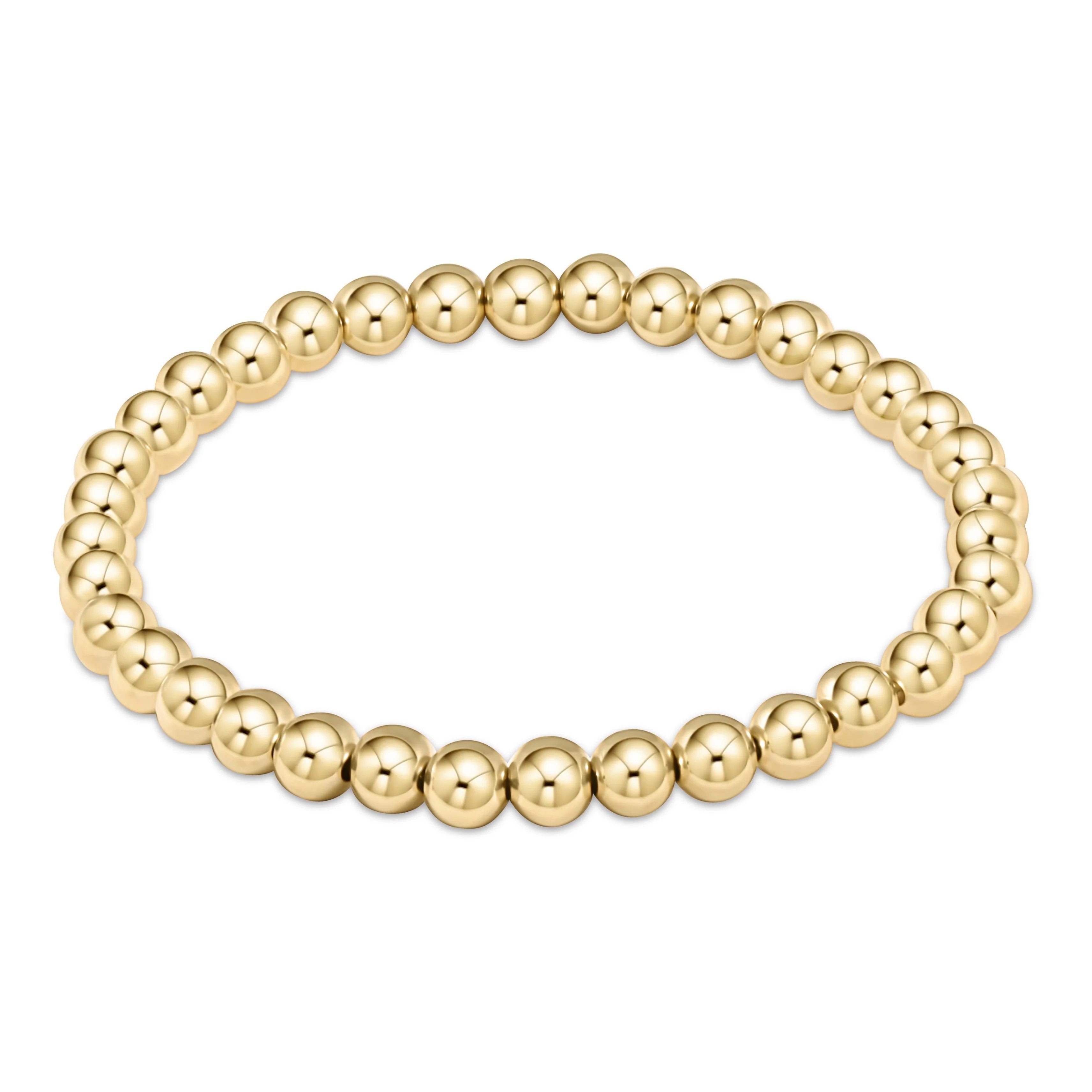 Classic Gold 5mm Beaded Bracelet