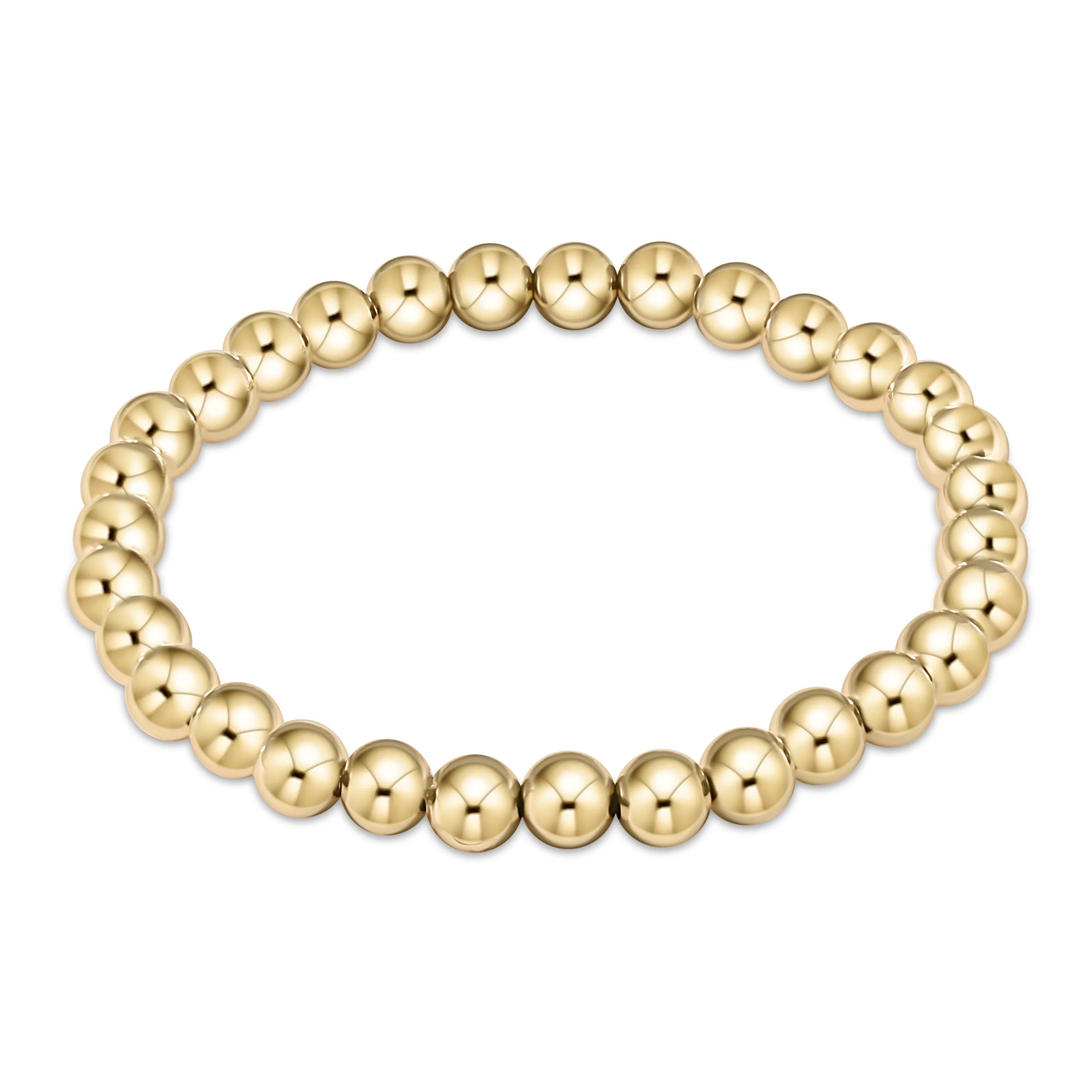 Classic Gold 6mm Beaded Bracelet