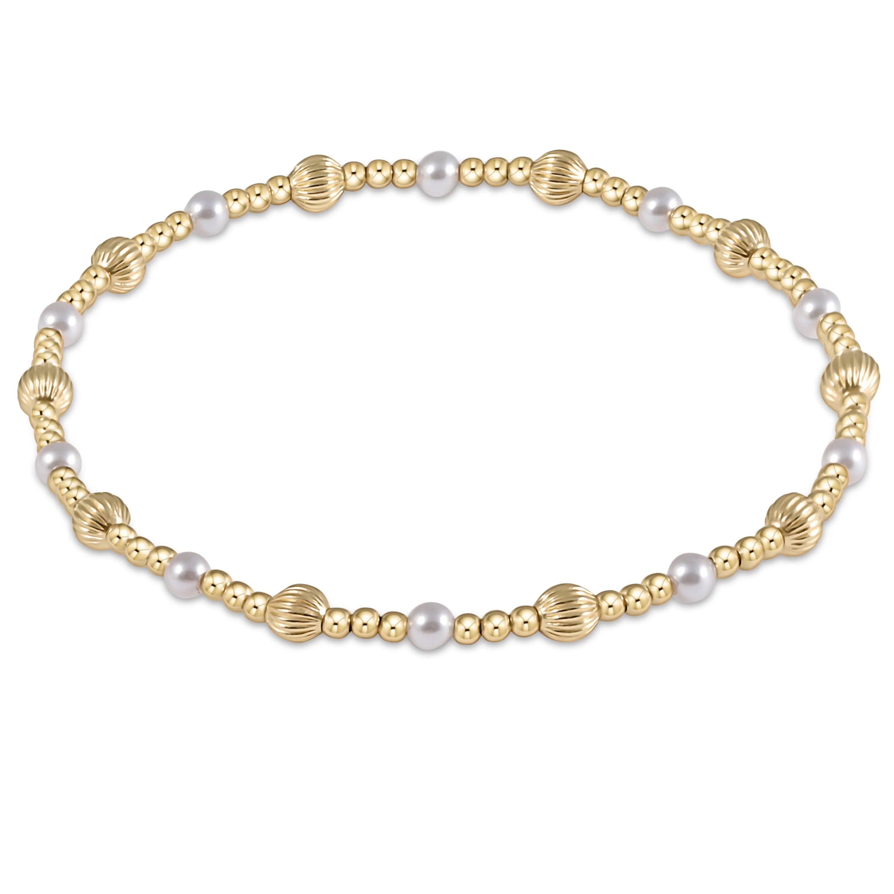 enewton Dignity Sincerity Pearl Gold 4mm Beaded Bracelet