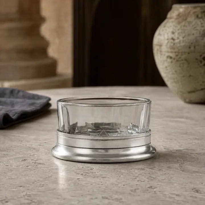 Nut Bowl Hatched Glass