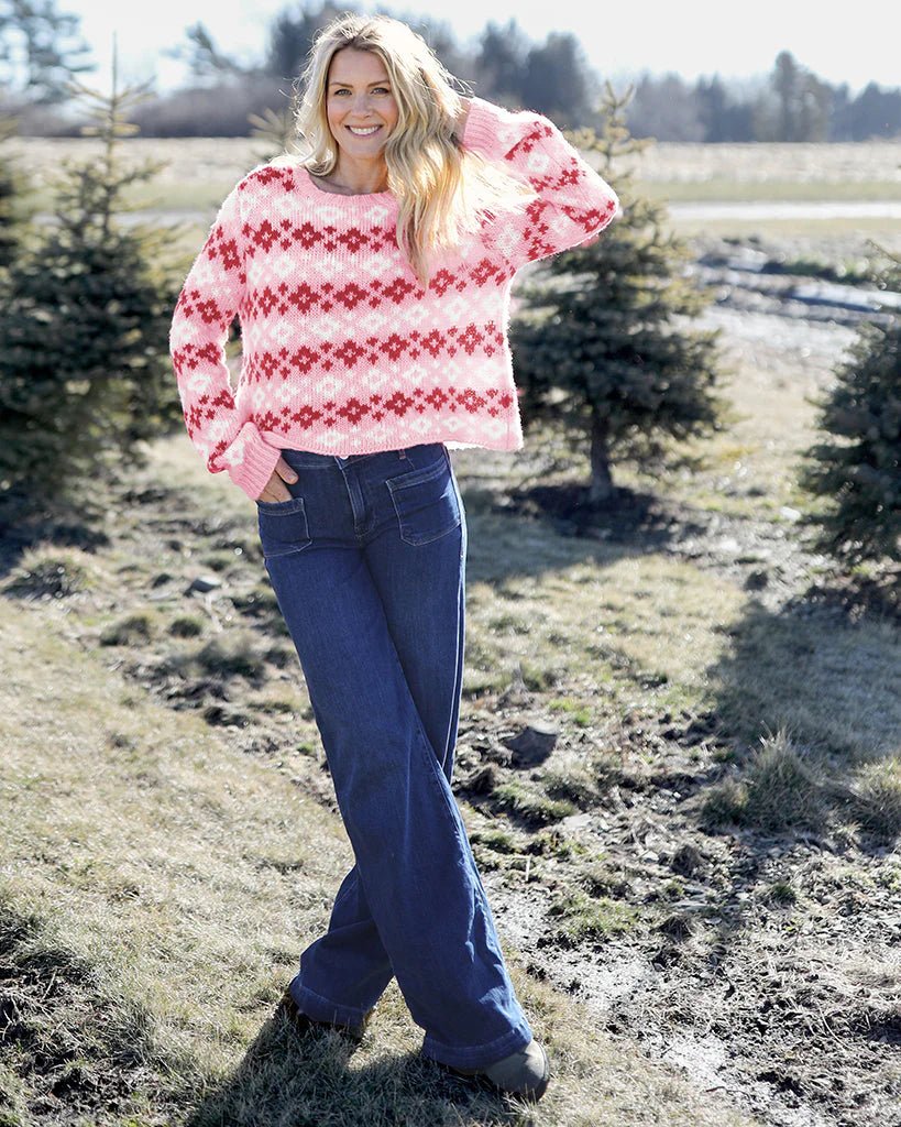 Fair Isle Crew Shrunken Top - Robert's-Wooden Ships-Robert's