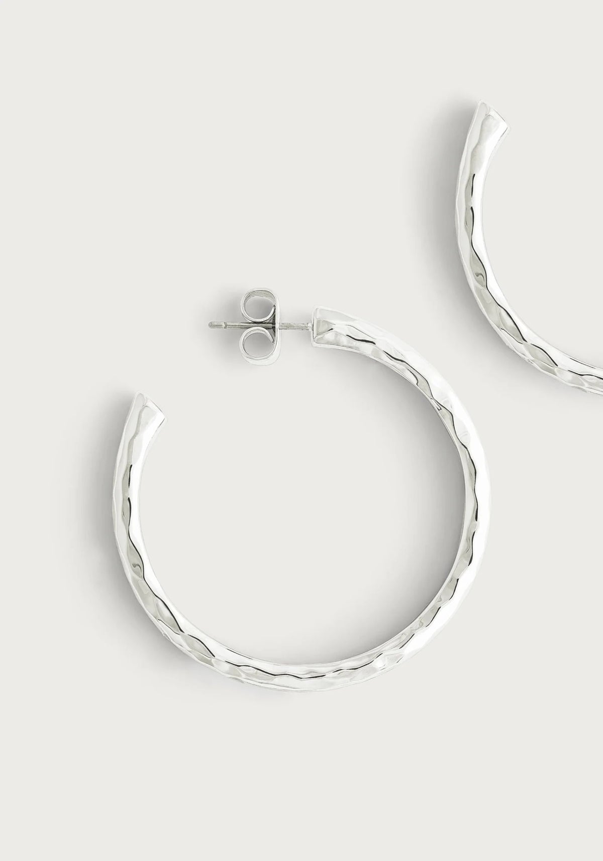 Farrier Medium Hoops, Silver - Robert's-Anabel Aram-Robert's