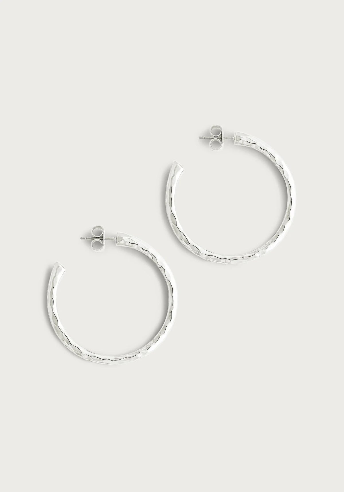 Farrier Medium Hoops, Silver - Robert's-Anabel Aram-Robert's