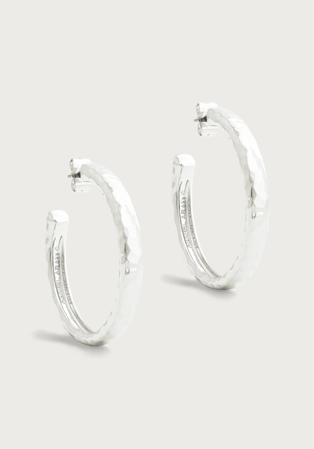 Farrier Medium Hoops, Silver - Robert's-Anabel Aram-Robert's