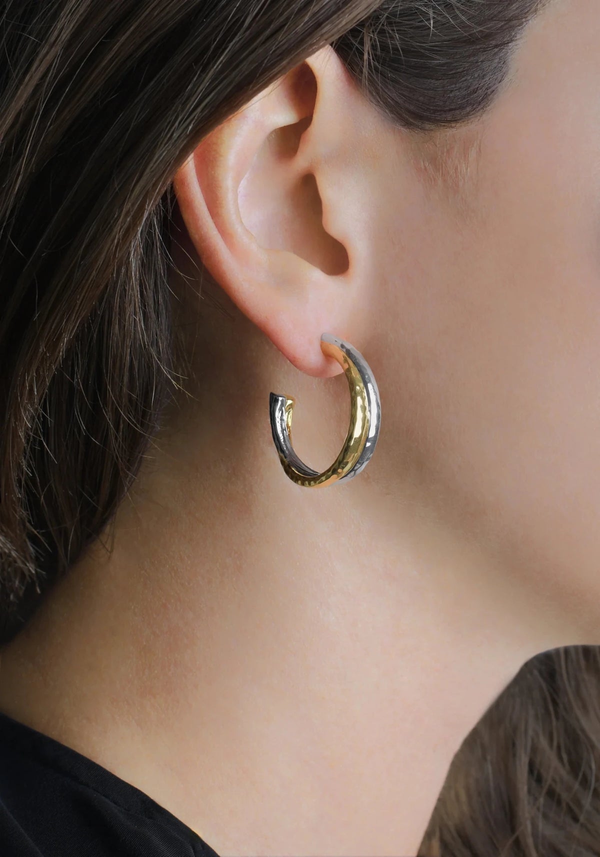 Farrier Mixed Metal Hoop Earrings - Robert's-Anabel Aram-Robert's
