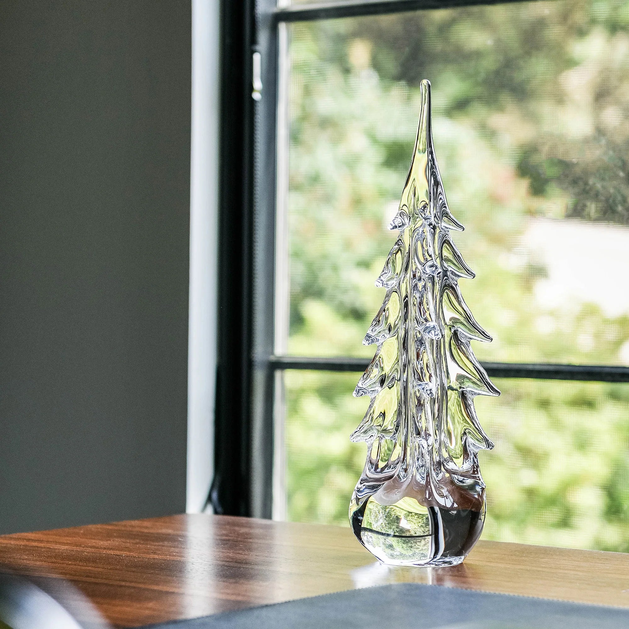 Five Sided Evergreen Glass Tree