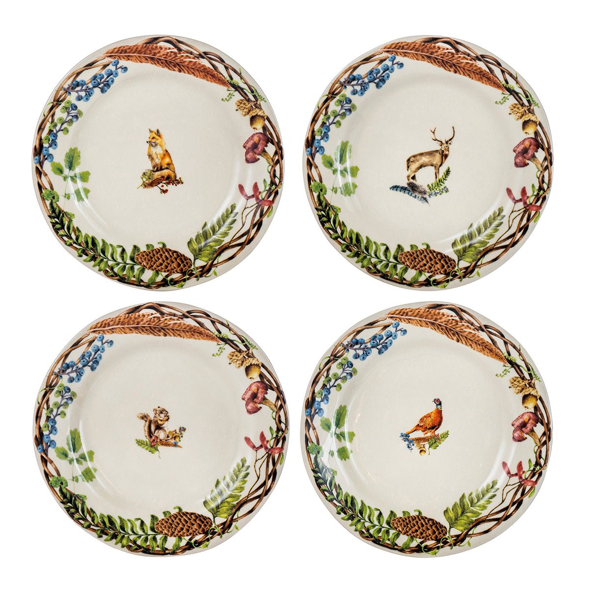 Forest Walk Dessert/Salad Plate Assorted Set/4 - Robert's-Juliska-Robert's