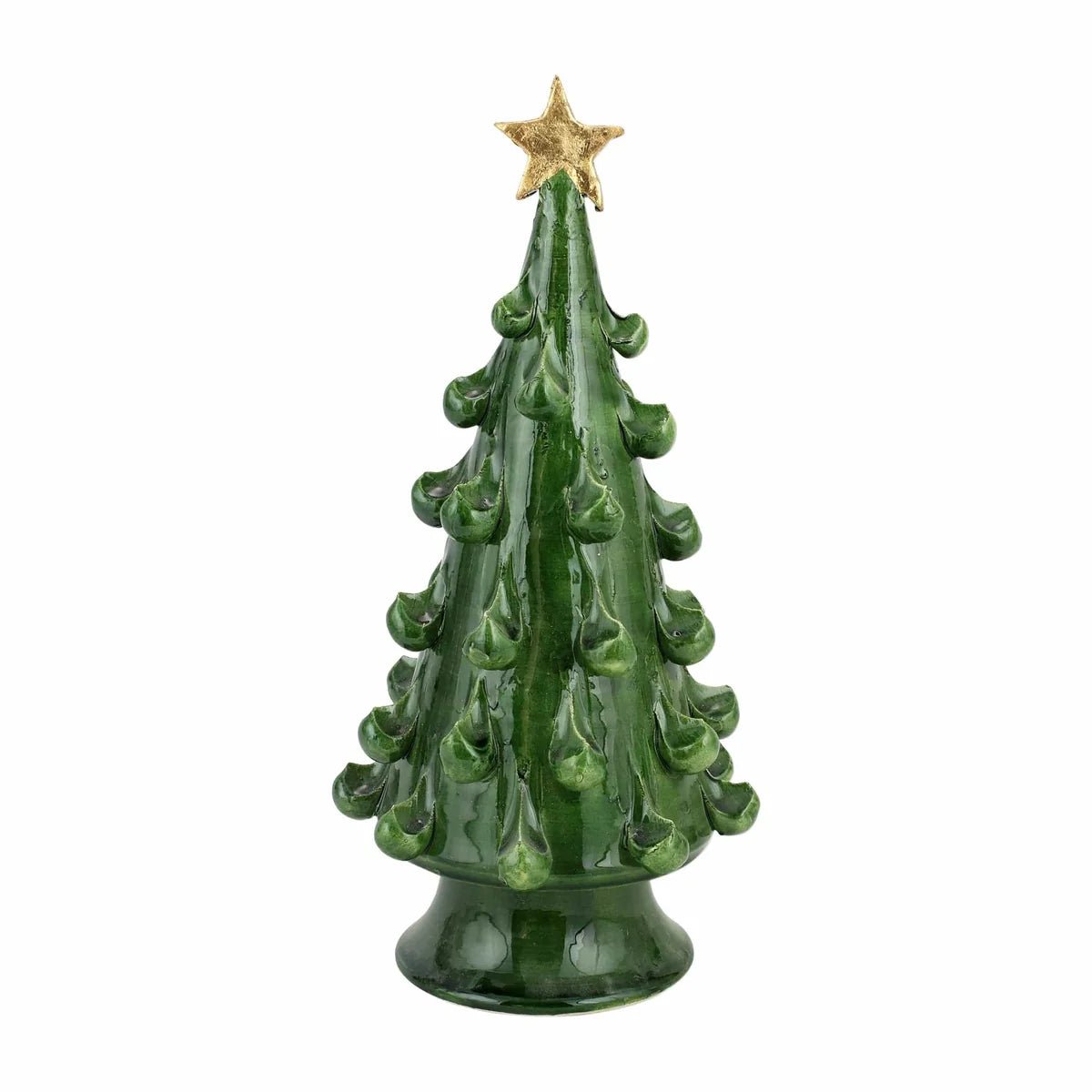 Foresta Green Medium Tree with Gold Star - Robert's-VIETRI-Robert's