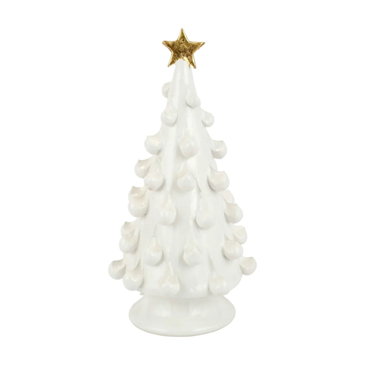 Foresta White Medium Tree with Gold Star - Robert's-VIETRI-Robert's