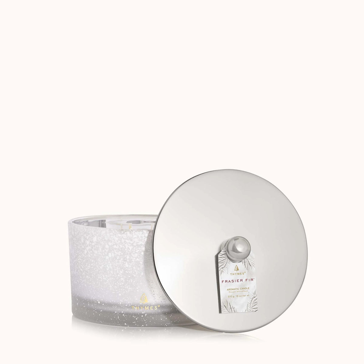 Frasier Fir Flocked 3 Wick Poured Candle - Robert's-Thymes-Robert's